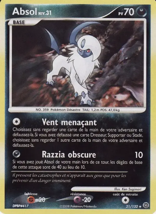 Carte Pokémon Absol #21 — Merveilles Secrètes