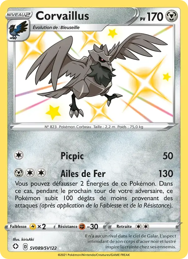 Carte Pokémon Corvaillus #SV089 — Destinées Radieuses