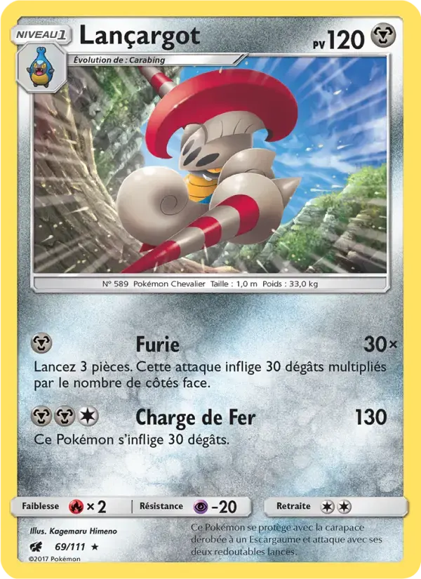 Carte Pokémon Lançargot #69 — Invasion Carmin