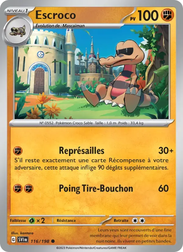Carte Pokémon Escroco #116 — Écarlate et Violet
