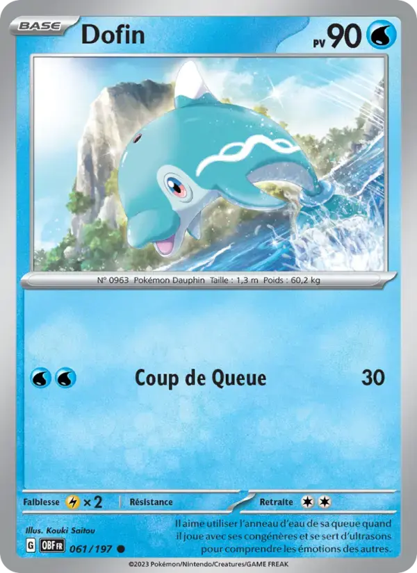 Carte Pokémon Dofin #061 — Flammes Obsidiennes
