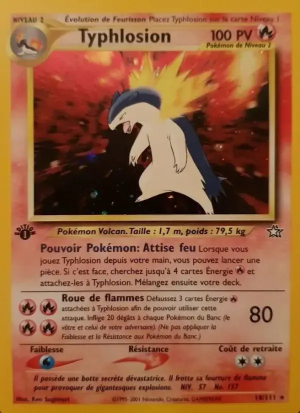 Carte Pokémon Typhlosion #18 — Neo Genesis