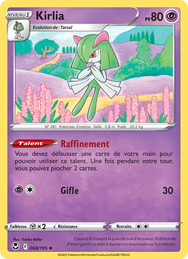 Carte Pokémon Kirlia #068 — Tempête Argentée