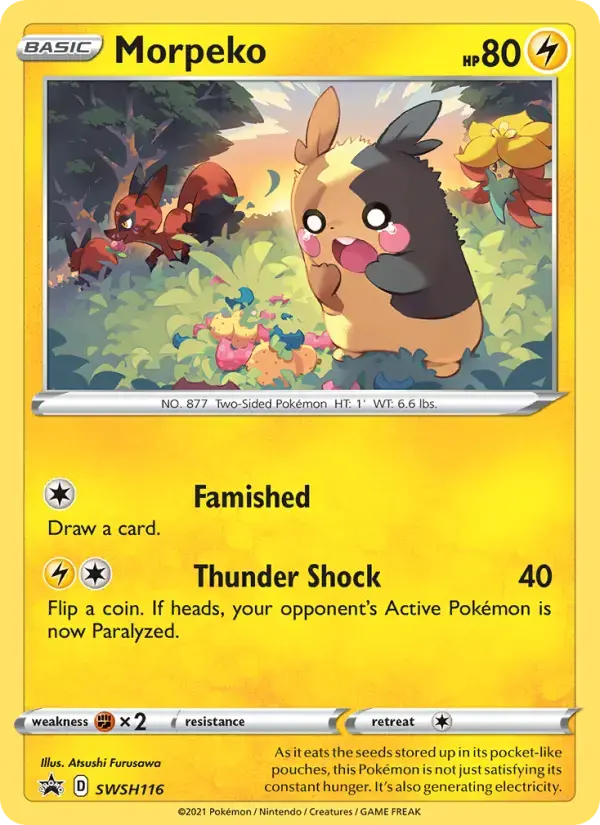 Carte Pokémon Morpeko #SWSH116 — Promos Épée et Bouclier