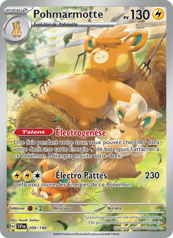 Carte Pokémon Pohmarmotte #209 — Écarlate et Violet