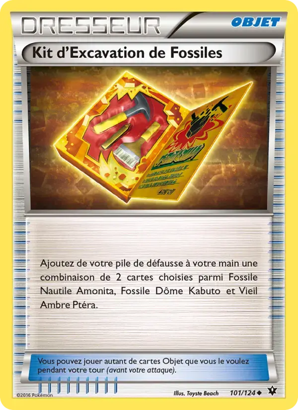 Carte Pokémon Kit d'Excavation de Fossiles #101 — Impact des Destins
