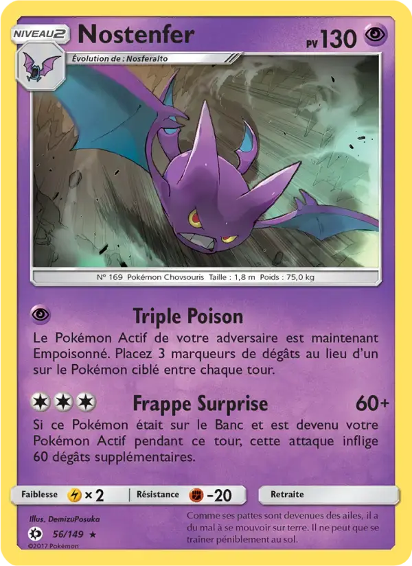 Carte Pokémon Nostenfer #56 — Soleil et Lune