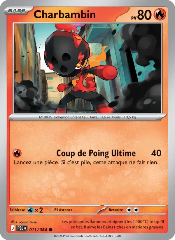 Carte Pokémon Charbambin #011 — Nuit Noire