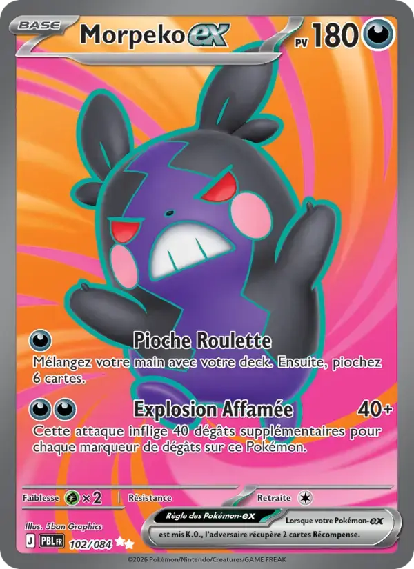 Carte Pokémon Morpeko-ex #102 — Nuit Noire