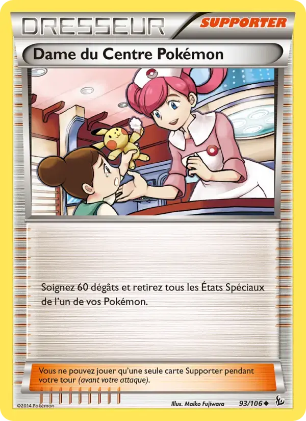 Carte Pokémon Dame du Centre Pokémon #93 — Étincelles