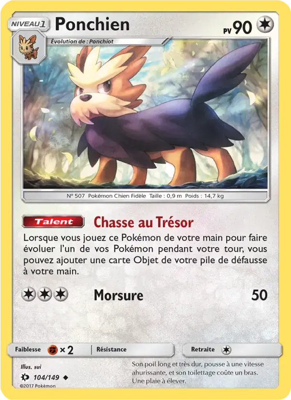 Carte Pokémon Ponchien #104 — Soleil et Lune