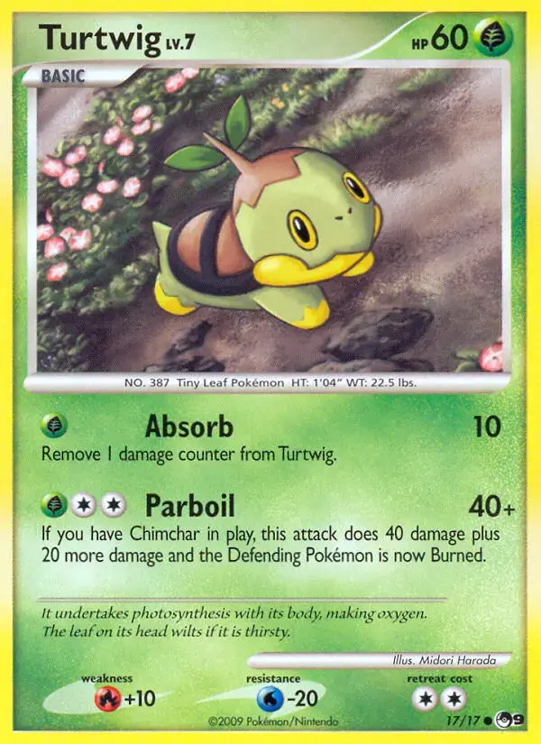 Carte Pokémon Tortipouss #17 — POP 9
