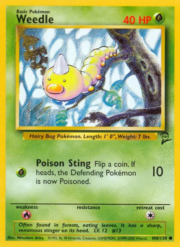 Weedle #100 — Base Set 2
