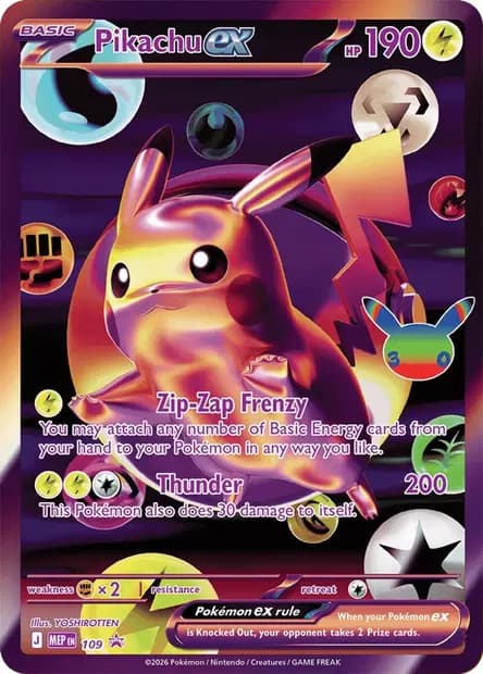 Pikachu ex #109 — Mega Evolution Promos
