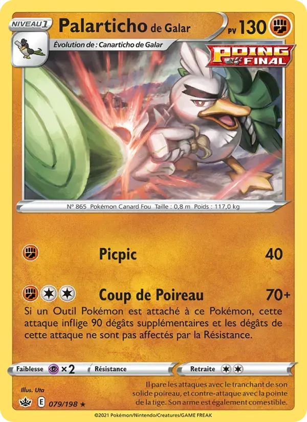 Carte Pokémon Palarticho de Galar #79 — Règne de Glace