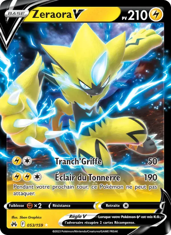 Carte Pokémon Zeraora V #053 — Zénith Suprême