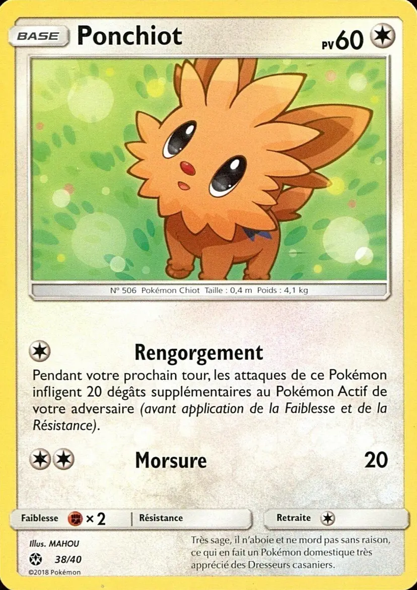 Carte Pokémon Ponchiot #38 — 2018 Promo McDonald's