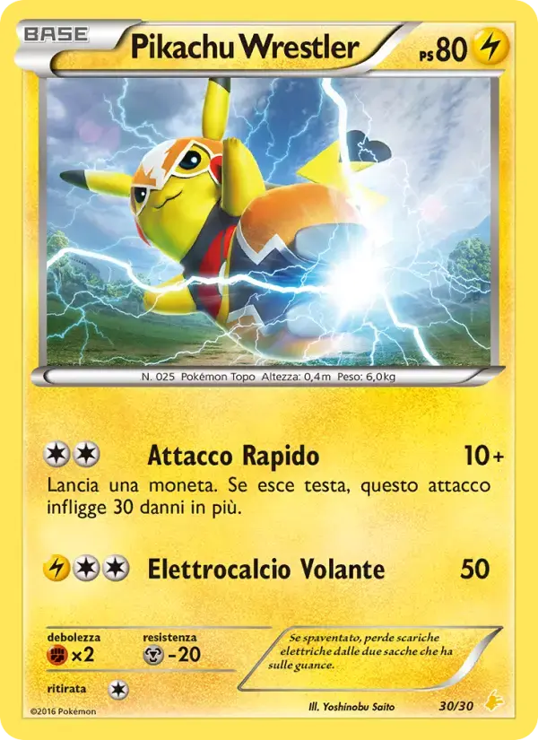 Carte Pokémon Pikachu Catcheur #30 — Kit du Dresseur XY (Pikachu Catcheur)