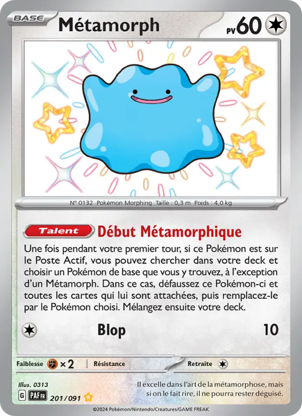 Carte Pokémon Métamorph #201 — Destinées de Paldea