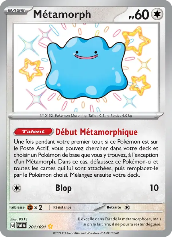 Carte Pokémon Métamorph #201 — Destinées de Paldea