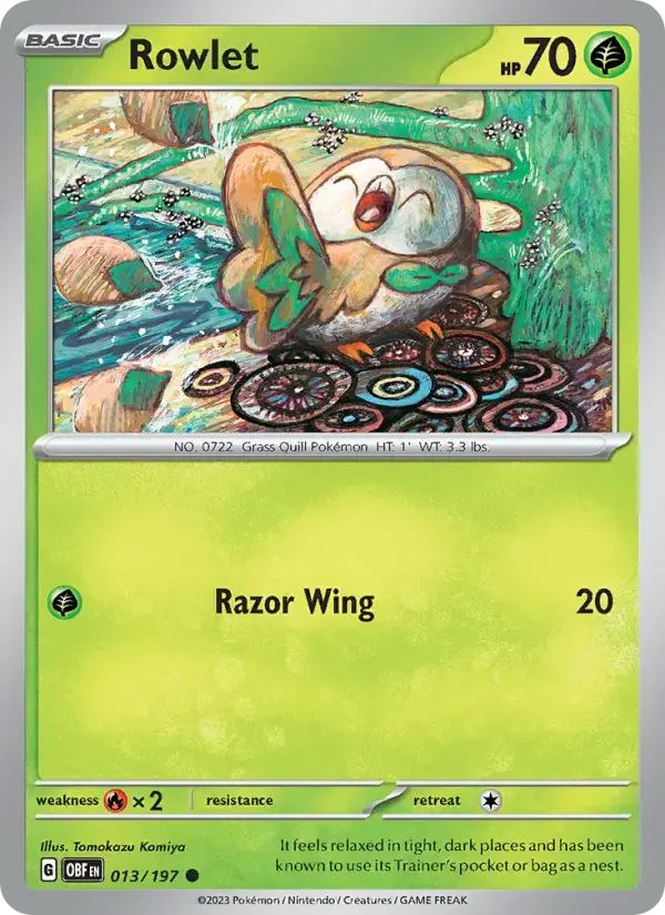Rowlet #013 — Obsidian Flames