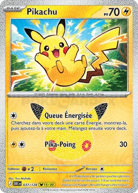 Carte Pokémon Pikachu #037 — 30ᵉ Anniversaire