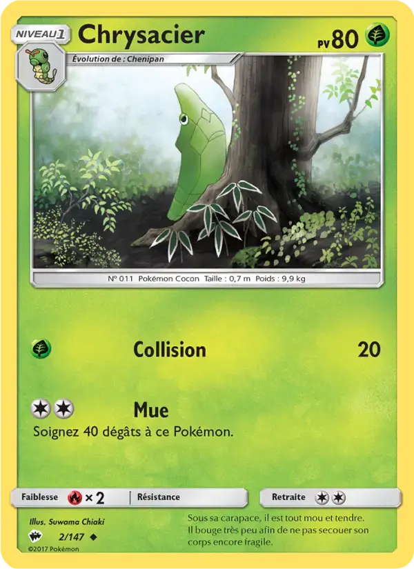 Carte Pokémon Chrysacier #2 — Ombres Ardentes
