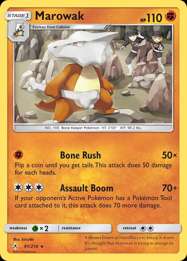 Marowak #91 — Unbroken Bonds