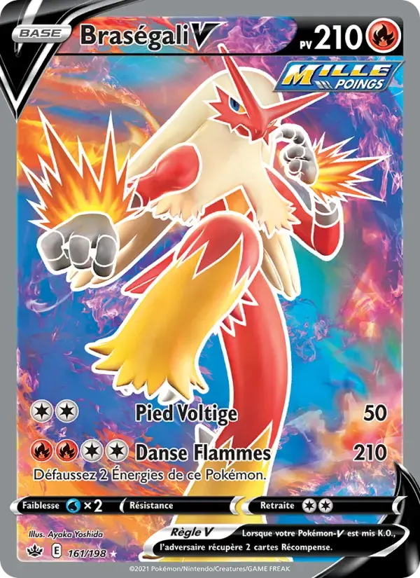 Carte Pokémon Braségali V #161 — Règne de Glace
