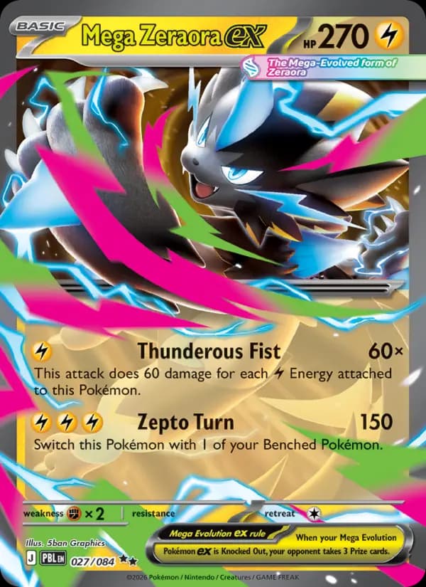 Mega Zeraora ex #027 — Pitch Black