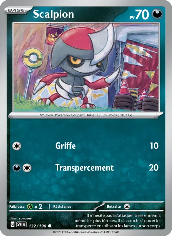 Carte Pokémon Scalpion #132 — Écarlate et Violet