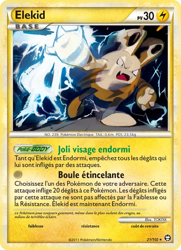 Carte Pokémon Elekid #21 — Triomphant