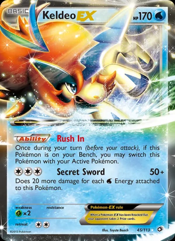 Keldeo-EX #45 — Legendary Treasures