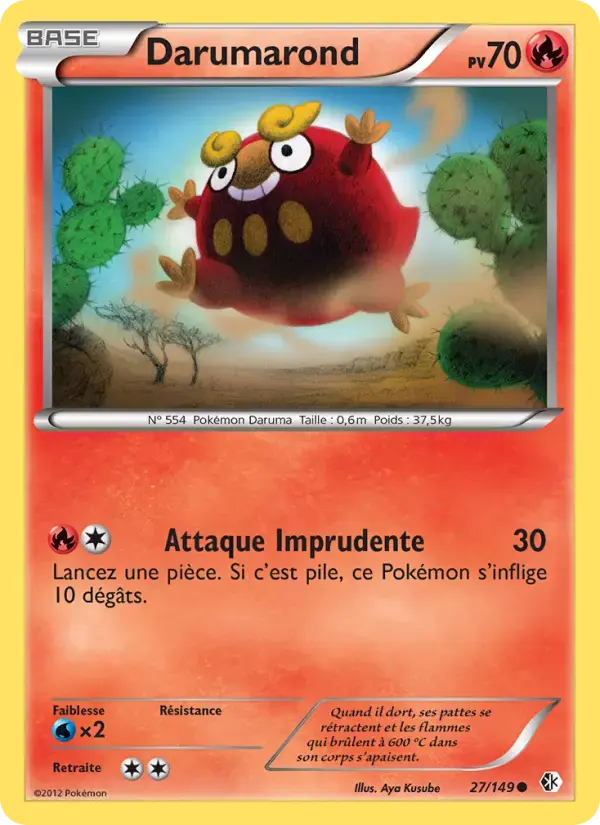 Carte Pokémon Darumarond #27 — Frontières Franchies