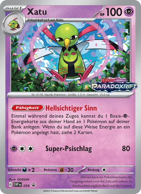 Carte Pokémon Xatu #059 — Promos Écarlate et Violet
