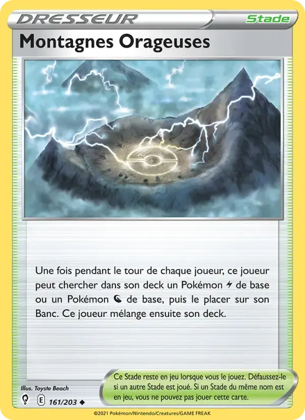 Carte Pokémon Montagnes Orageuses #161 — Évolution Céleste