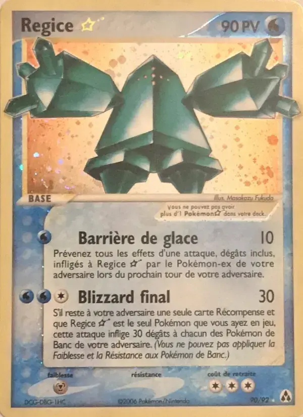 Carte Pokémon Regice ☆ #90 — Créateurs de Légendes
