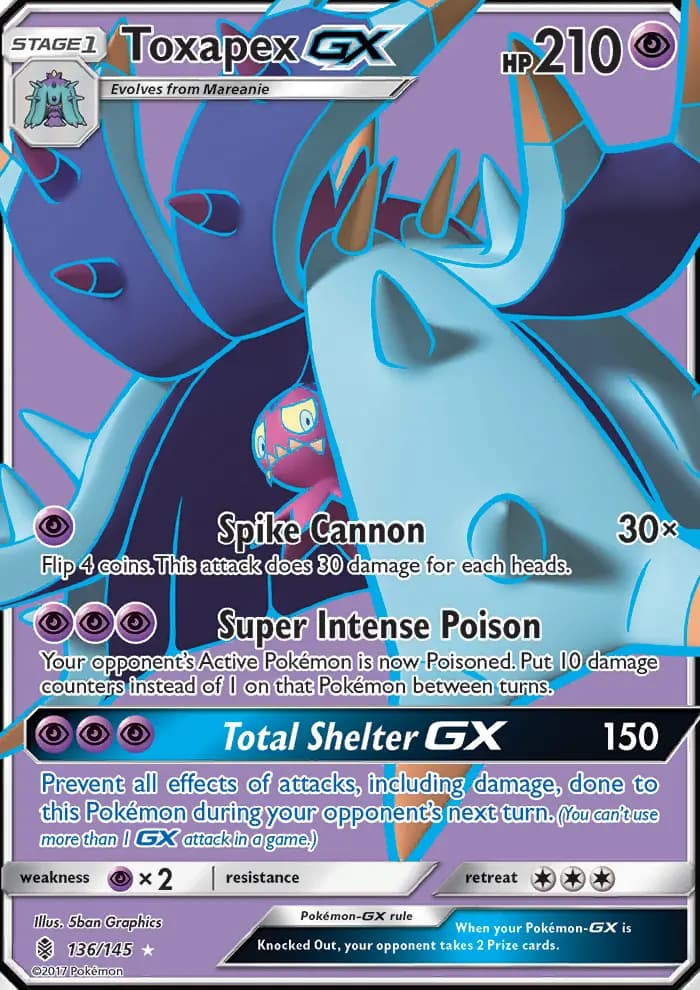 Toxapex GX #136 — Guardians Rising