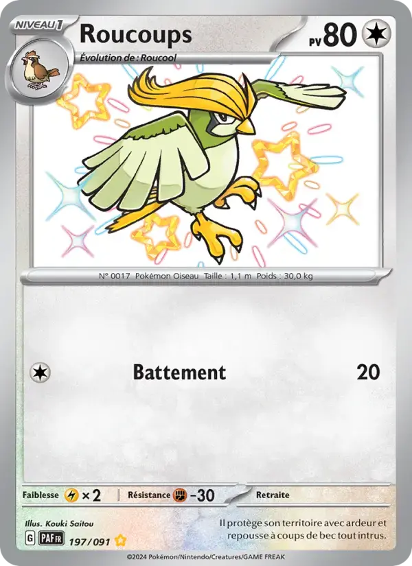 Carte Pokémon Roucoups #197 — Destinées de Paldea