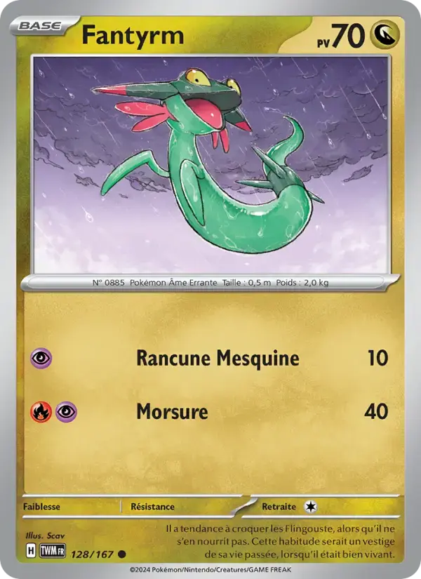 Carte Pokémon Fantyrm #128 — Mascarade Crépusculaire