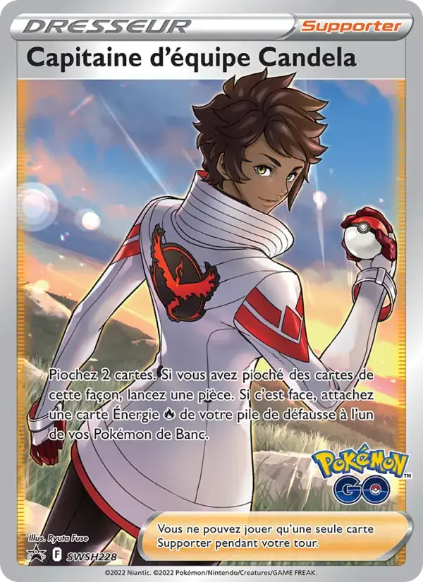 Carte Pokémon Capitaine d'équipe Candela #SWSH228 — Promos Épée et Bouclier