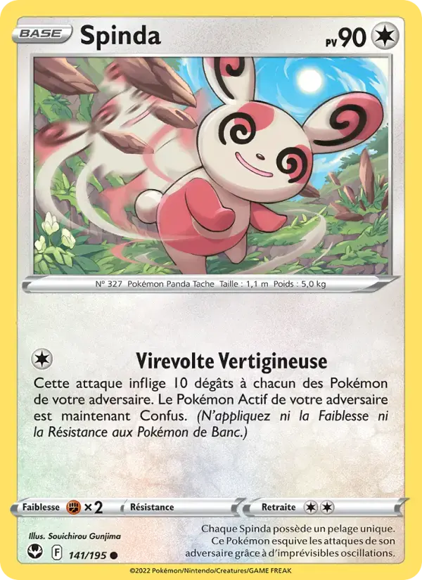 Carte Pokémon Spinda #141 — Tempête Argentée