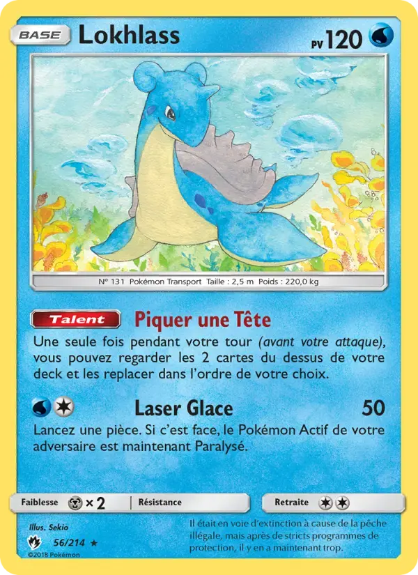 Carte Pokémon Lokhlass #56 — Tonnerre Perdu