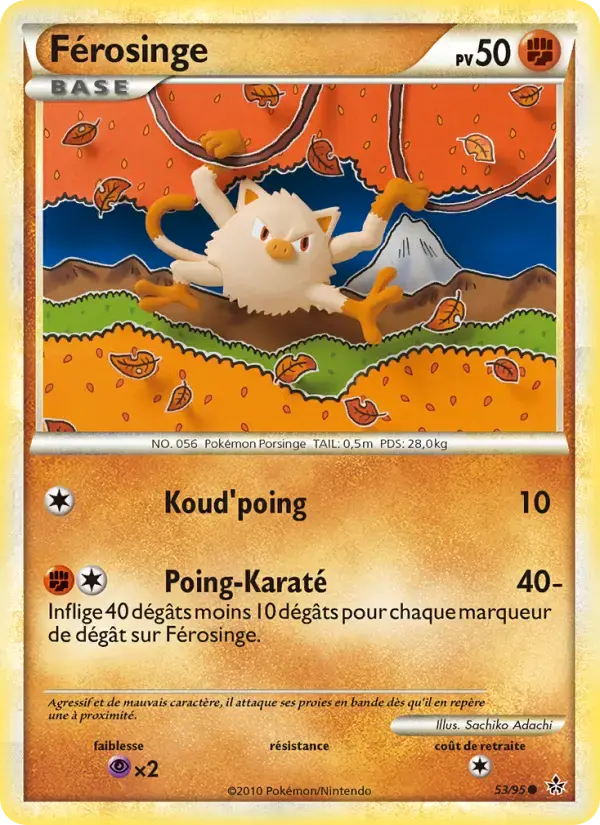 Carte Pokémon Férosinge #53 — Déchaînement