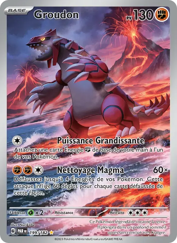 Carte Pokémon Groudon #199 — Faille Paradoxe