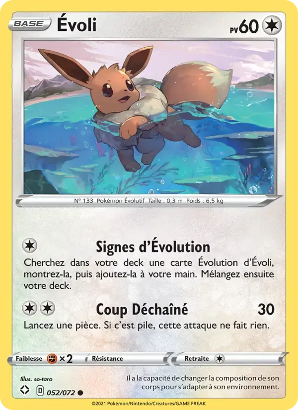 Carte Pokémon Évoli #52 — Destinées Radieuses