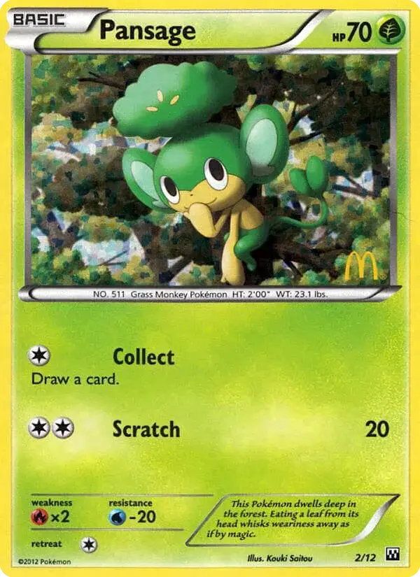 Carte Pokémon Feuillajou #2 — 2012 Promo McDonald's