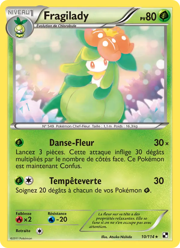 Carte Pokémon Fragilady #10 — Noir et Blanc