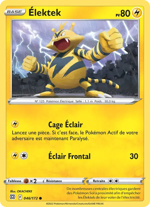 Carte Pokémon Élektek #046 — Stars Étincelantes