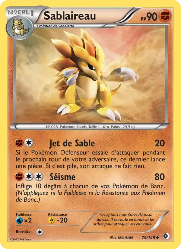 Carte Pokémon Sablaireau #79 — Frontières Franchies